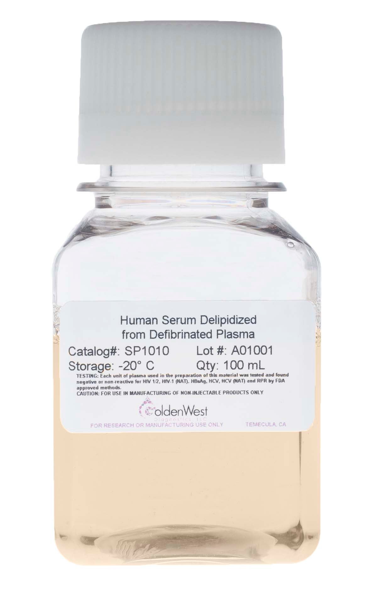 Human Serum Delipidized from Defibrinated Plasma